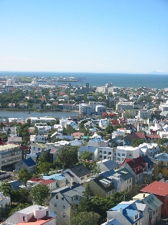 Reykjavík, Blick von der Hallgrímskirkja nach Norden