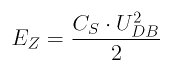 E_Z = \frac{C_S \, U_{DB}^2}{2}